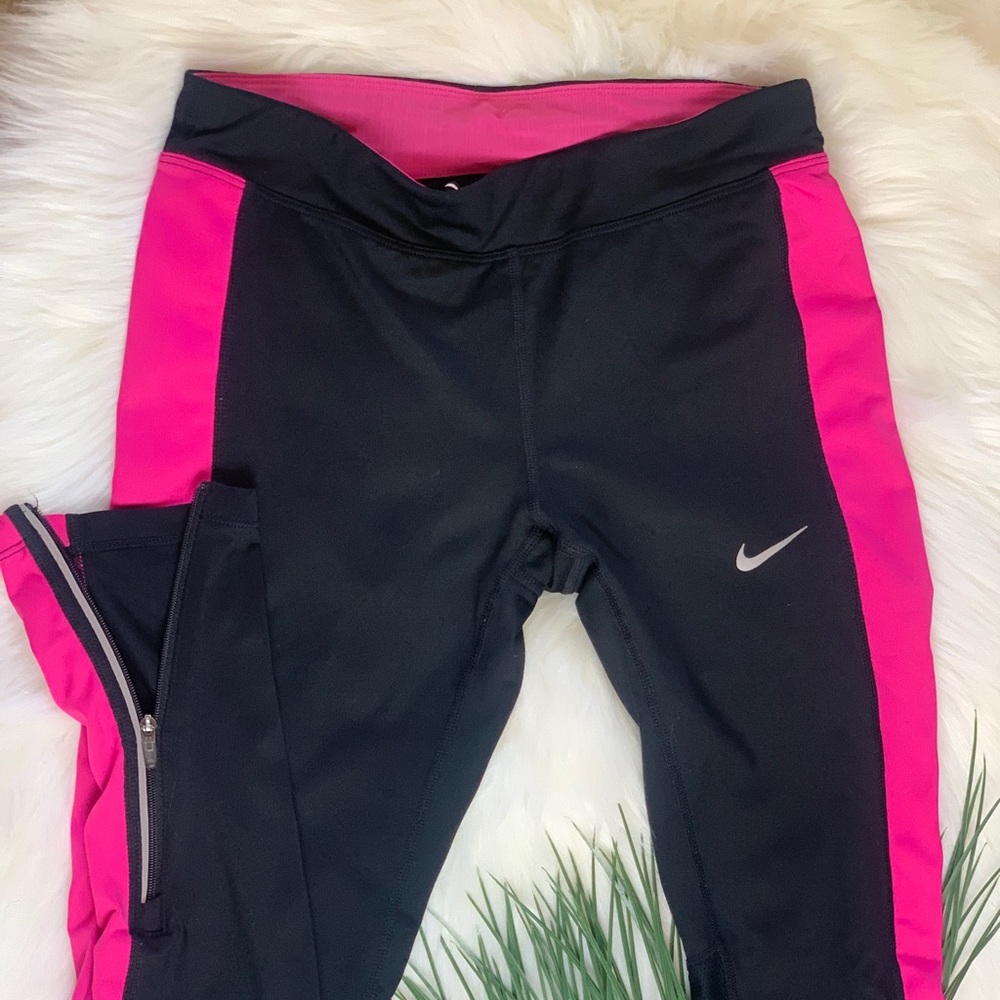 Nike Black and Pink Leggings